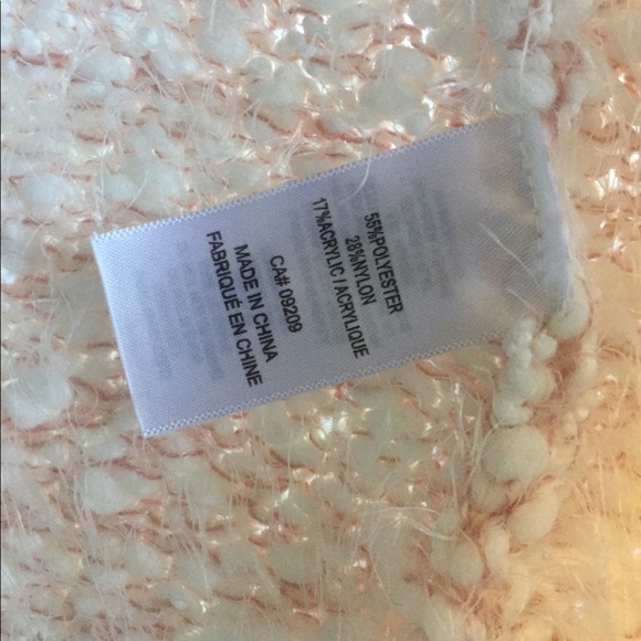 Cleo eyelash fluffy knit cardigan light pink EUC Sz S - Picture 11 of 13